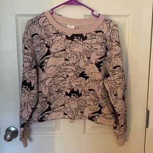 Nickelodeon woman’s sweatshirt crop top size medium
